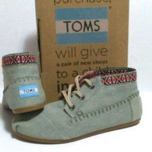 TOMS tribal/aztec booties